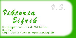viktoria sifrik business card